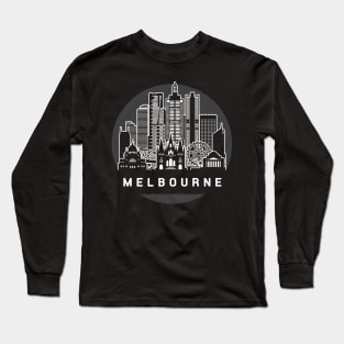 Melbourne Australia Skyline Long Sleeve T-Shirt